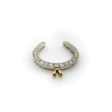 Platinum-Topped Gold-Backed Edwardian Diamond Horseshoe Pendant Pendant, Charm Kirsten's Corner