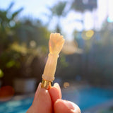 Vintage Carved Opal Figa Pendant with 14K Gold Cap Pendant, Charm Kirsten's Corner