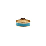 14K Gold Victorian Banded Agate and Turquoise Enamel Mourning Ring Ring Kirsten's Corner