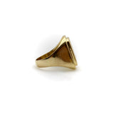 18K Gold Victorian Signet Ring with Bird on Wheat Ring Kirsten's Corner