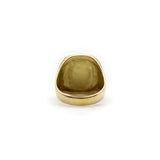 18K Gold Victorian Signet Ring with Bird on Wheat Ring Kirsten's Corner