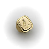 18K Gold Victorian Signet Ring with Bird on Wheat Ring Kirsten's Corner