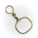 Georgian Gold Fill and Pinchbeck Quizzing Glass with Snake Handle Pendant Kirsten's Corner