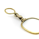 Georgian Gold Fill and Pinchbeck Quizzing Glass with Snake Handle Pendant Kirsten's Corner