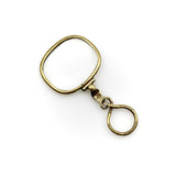 Georgian Gold Fill and Pinchbeck Quizzing Glass with Snake Handle Pendant Kirsten's Corner