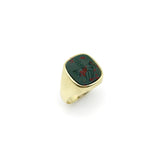 14K Gold Bloodstone Edwardian Intaglio Signet Ring Ring Kirsten's Corner