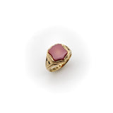 15K Gold Victorian Banded Agate Shield Shaped Signet Ring Ring Kirsten's Corner