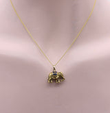 14K Gold Edwardian Elephant Charm Pendant, Charm Kirsten's Corner