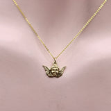 14K Gold Winged Cherub Charm or Pendant Kirsten's Corner