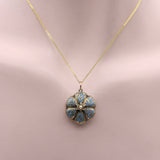 Early Victorian 14K Gold and Enamel Locket locket Kirsten's Corner