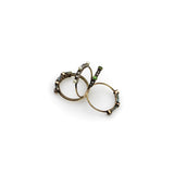 Edwardian 14K Gold Diamond, Ruby, Sapphire, Garnet, Pearl Harem Ring Ring Kirsten's Corner