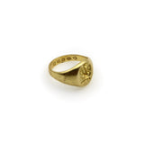 22K Gold Victorian Signet Pinky Ring with Phoenix Rising Kirsten's Corner
