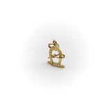 18K Gold Edwardian Horseshoe and Riding Crop Charm Charm Kirsten's Corner