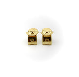 18K Gold Italian Huggie Buckle Earrings Earrings Kirsten's Corner