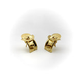 18K Gold Italian Huggie Buckle Earrings Earrings Kirsten's Corner