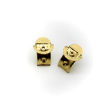 18K Gold Italian Huggie Buckle Earrings Earrings Kirsten's Corner