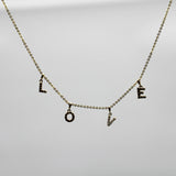 14K Gold Diamond Micro Pave LOVE Necklace Necklace Kirsten's Corner