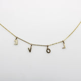 14K Gold Diamond Micro Pave LOVE Necklace Necklace Kirsten's Corner