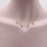 14K Gold Diamond Micro Pave LOVE Necklace Necklace Kirsten's Corner