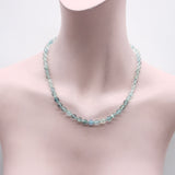 Vintage Hand-Knotted Aquamarine Bead Necklace with 14K Gold Clasp Necklace Kirsten's Corner