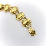 18K Gold Egyptian Revival Scarab Bracelet Bracelet Kirsten's Corner