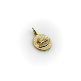 14K Gold Victorian Inspired Signature Running Rabbit Pendant-Charm with Ruby Eye Pendant, Charm Kirsten's Corner Jewelry