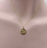 14K Gold Victorian Inspired Signature Running Rabbit Pendant-Charm with Ruby Eye Pendant, Charm Kirsten's Corner Jewelry