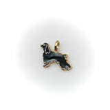 Vintage 14K Gold Enameled Springer Spaniel Dog Charm Charm Kirsten's Corner