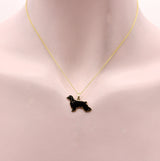 Vintage 14K Gold Enameled Springer Spaniel Dog Charm Charm Kirsten's Corner
