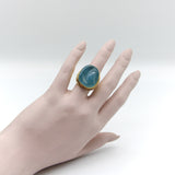 18K Gold Burle Marx Aquamarine Organic Form Ring Ring Kirsten's Corner