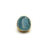 18K Gold Burle Marx Aquamarine Organic Form Ring Ring Kirsten's Corner