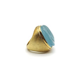 18K Gold Burle Marx Aquamarine Organic Form Ring Ring Kirsten's Corner