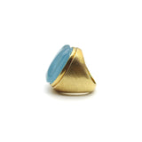 18K Gold Burle Marx Aquamarine Organic Form Ring Ring Kirsten's Corner