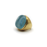 18K Gold Burle Marx Aquamarine Organic Form Ring Ring Kirsten's Corner