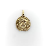 18K Gold Vintage “Mouth of Truth” Pendant pendant, Charm Kirsten's Corner