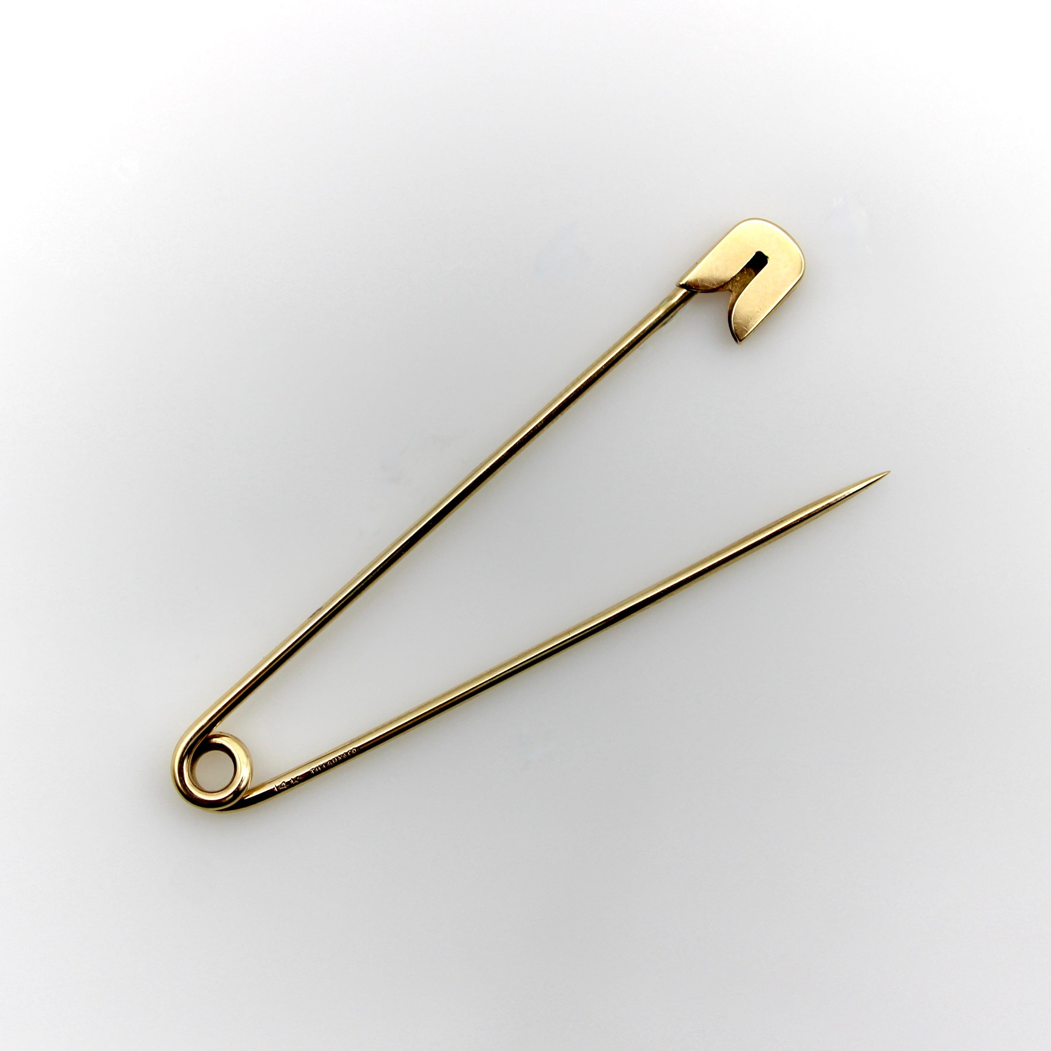 Vintage Czech Gold Large Decorative Safety Pin - 3.25 - Safety Pins - Pins  & Needles - Notions