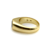 Vintage 18K Gold Handmade Gypsy Ring with Ceylon Sapphire Ring Kirsten's Corner