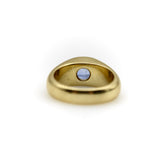 Vintage 18K Gold Handmade Gypsy Ring with Ceylon Sapphire Ring Kirsten's Corner