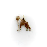Vintage 14K Gold Enameled Boxer Dog Charm pendant, Charm Kirsten's Corner