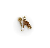 Vintage 14K Gold Enameled Boxer Dog Charm pendant, Charm Kirsten's Corner