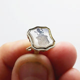 Victorian 12K White Agate Watch Key Fob Pendant Fob Pendant Kirsten's Corner Jewelry