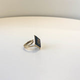 14K Gold Onyx Grand Tour Micro Mosaic Ring
