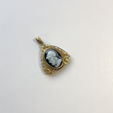 Victorian 18K Gold Hardstone Warrior Cameo Locket