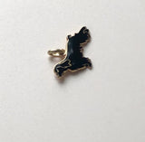 Vintage 14K Gold Enameled Springer Spaniel Dog Charm