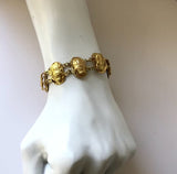 18K Gold Egyptian Revival Scarab Bracelet