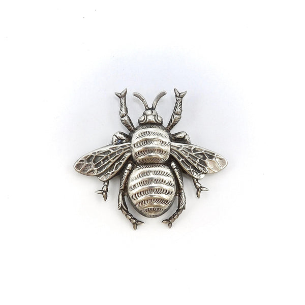 Large Sterling Silver Fletch & Co. Bumblebee Brooch Danecraft 