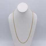 Vintage 22K Gold Flattened Double-Linked Long 28” Chain Necklace Chain Kirsten's Corner 