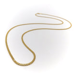 Vintage 22K Gold Flattened Double-Linked Long 28” Chain Necklace Chain Kirsten's Corner 