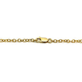 14K Gold and Carved Amber Glass Oval Link Necklace Kirsten's Corner 