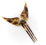 Victorian French Empire Pique Winged Hair Comb Objects of Vertu Kirsten's Corner 